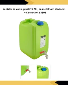 Kanister za vodu, plastični 20L, sa metalnom slavinom 63803