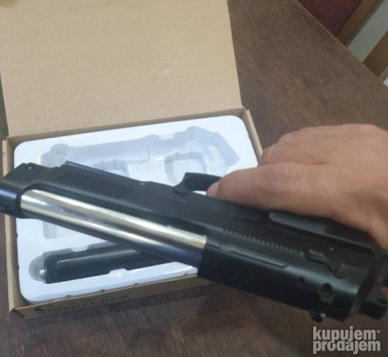 Metalni Pistolj za Airsoft model C.19 C19+ sa prigusivacem