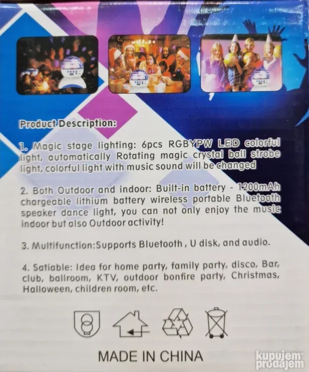 Led magična disko kugla