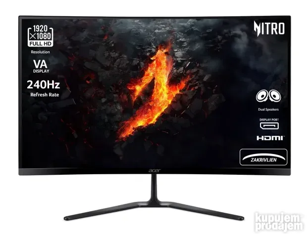 Acer Nitro GAMING 27" ED270X2BMIIPX 240Hz Curved 1ms nov