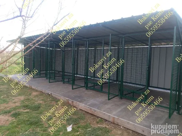 Boksovi za pse, boksovi u nizu