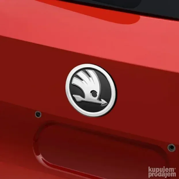 Skoda znak 8cm crno sivi