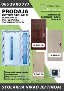 Stovarište gotove PVC stolarije Smederevo