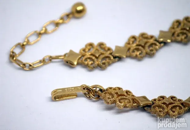 Vintage Avon nakit Goldtone Textured Scroll Work