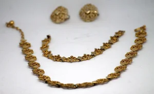 Vintage Avon nakit Goldtone Textured Scroll Work