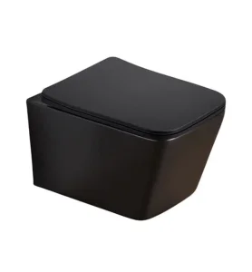 Konzolna šolja Piano rimless mat crna sa duroplast soft clos