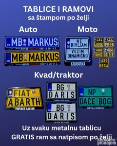 Tablice sa natpisom po želji