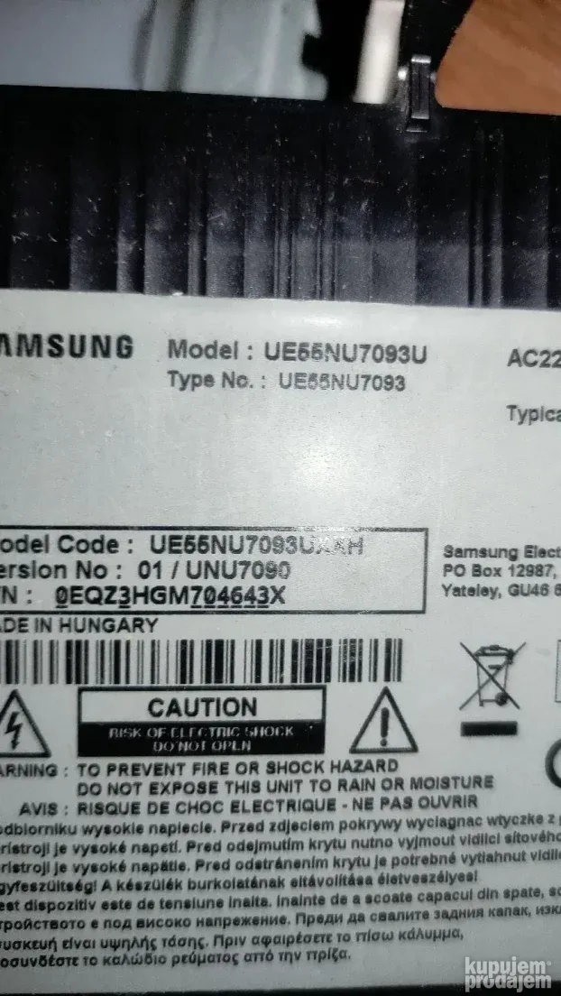 Samsung ue55nu7093u delovi