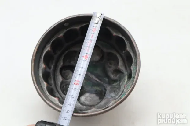 Starinski bakarni kalup modla za kuglof kolač žele 14cm