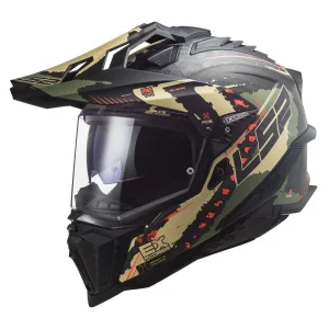 Kaciga LS2 Cross MX701 EXPLORER EXTEND CARBON vojno zelena