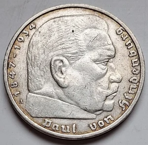 5 ReichsMark 1935 A Nemačka Srebro