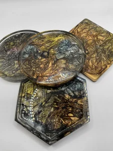 Ručno pravljen podmetač od eposki smole, unikatan dizajn