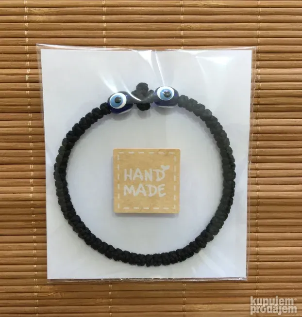 Tanka grčka brojanica sa krstom i staklenim perlama