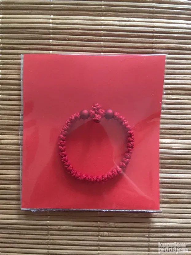 Tanka grčka brojanica sa krstom i staklenim perlama