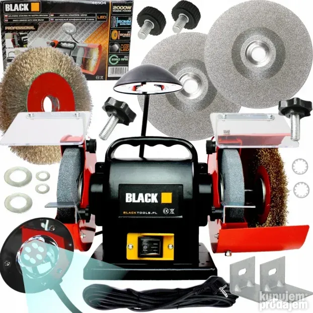 Žičano Tocilo BLACK 2000W 150mm NA LAGERU!