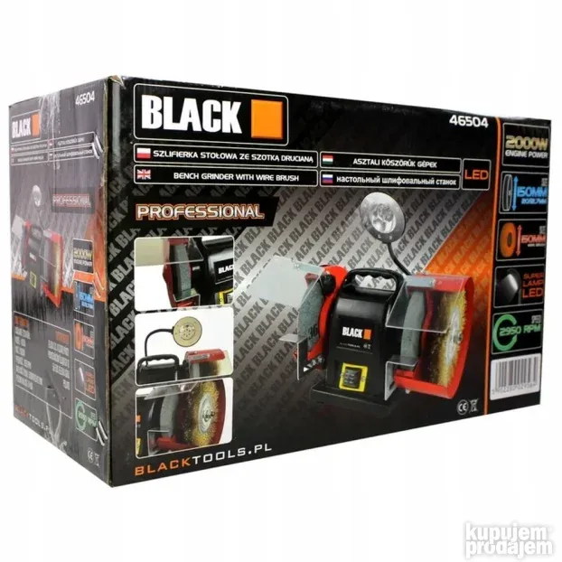 Žičano Tocilo BLACK 2000W 150mm NA LAGERU!