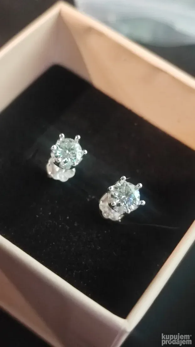 S925 mindjuse Mojsanit Dijamant 0,5CT - 5mm + GRA