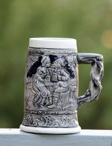 Vintage  Cobalt & Gray markirana FOREIGN krigla