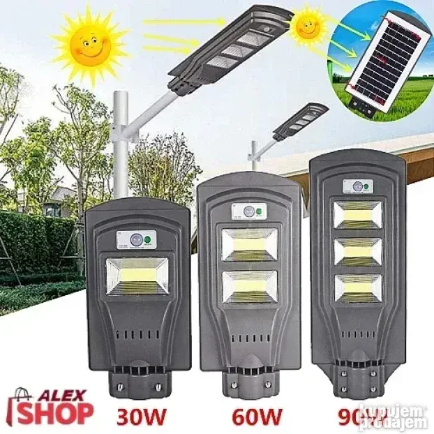 Solarni LED reflektor za uličnu rasvetu stubno kačenje