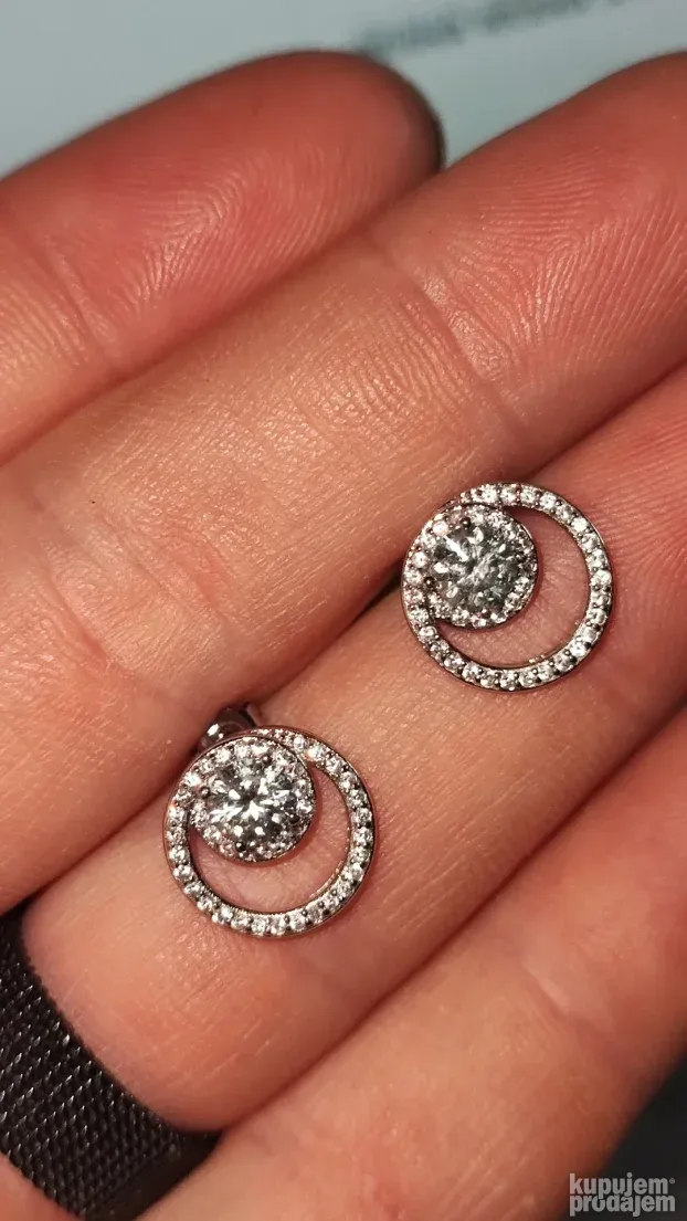 TOP 9 S925 mindjuse Mojsanit Dijamanti 0,5CT - 5mm X 2