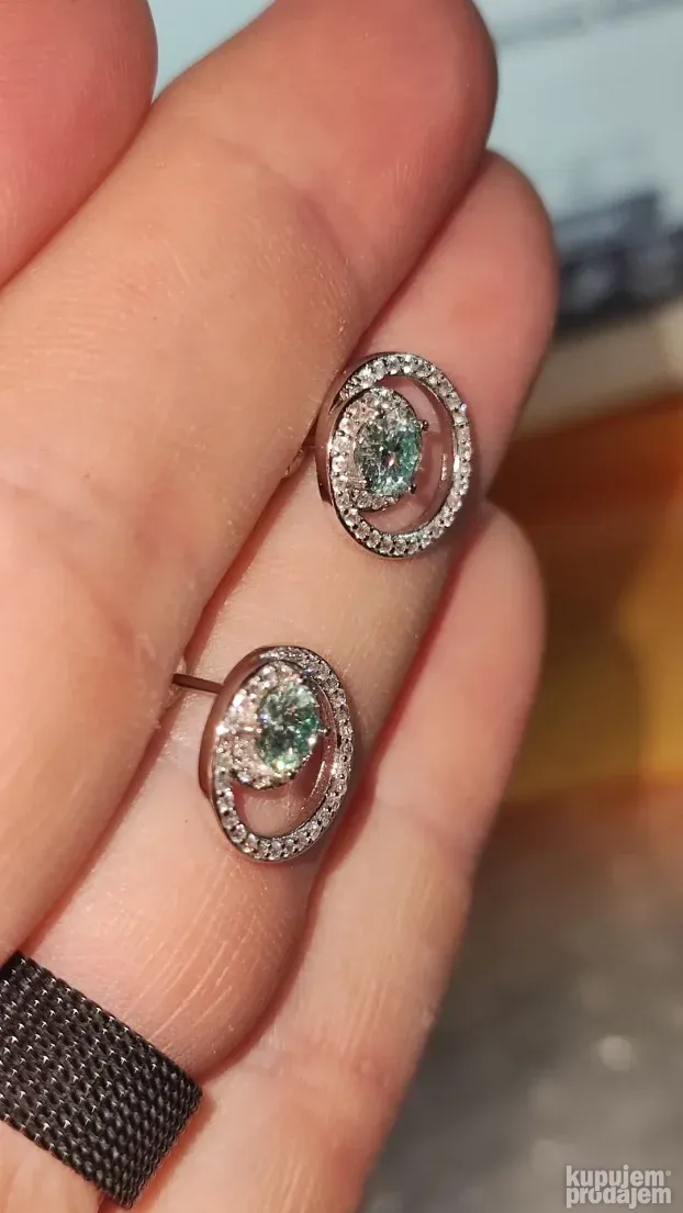 TOP 9 S925 mindjuse Mojsanit Dijamanti 0,5CT - 5mm X 2