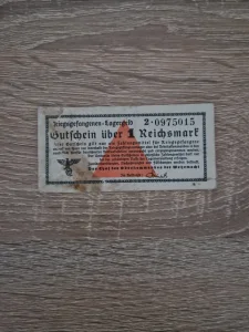 Gutschein uber 1 Reichsmark/Nazi WWII