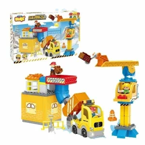 Kocke gradjevinski set + kamion sa efektima 70 kocki