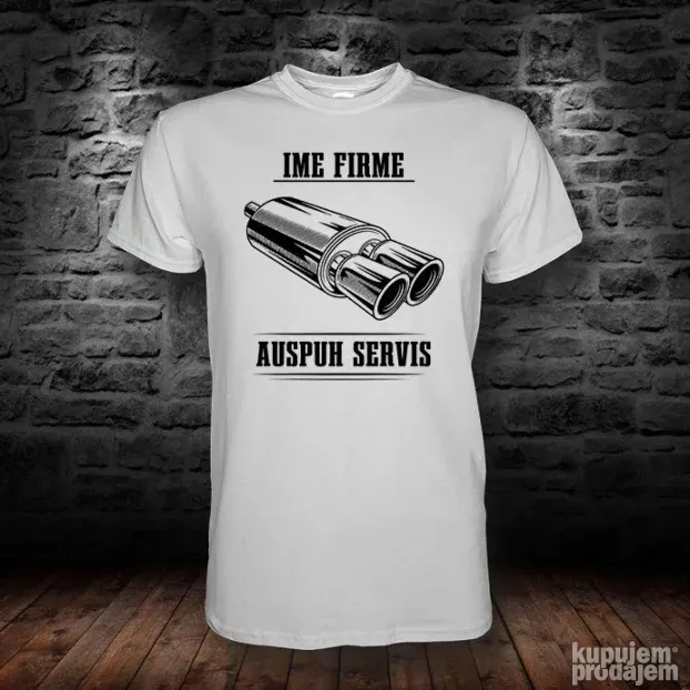 Auspuh Servis - Personalizovana majica za vasu firmu