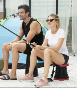 Sklopiva stolica za kampovanje , lov , ribolov plava