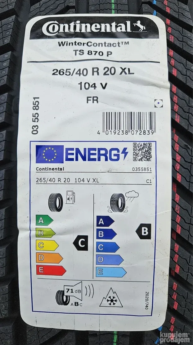 nove zimske gume 265/40 R20 Continental