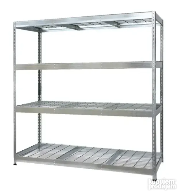Polica metalna žičana čaura kačenje 400kg 180x150x60 4nivoa