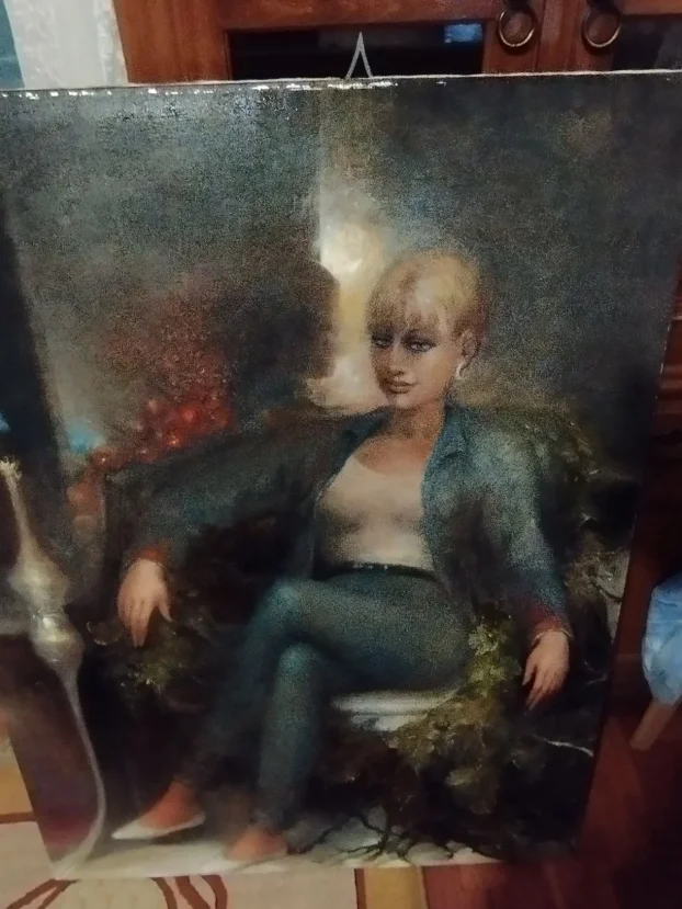 Hodi Ferenc-portret naslikao svoju zenu-120x90cm