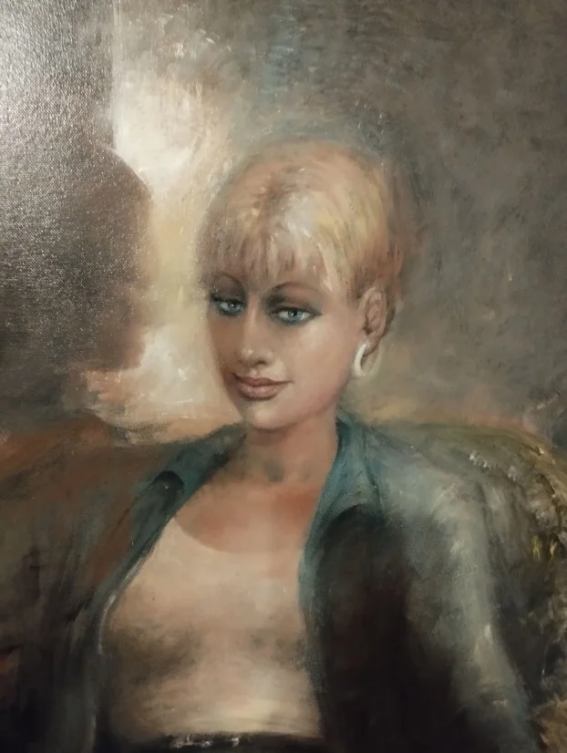 Hodi Ferenc-portret naslikao svoju zenu-120x90cm