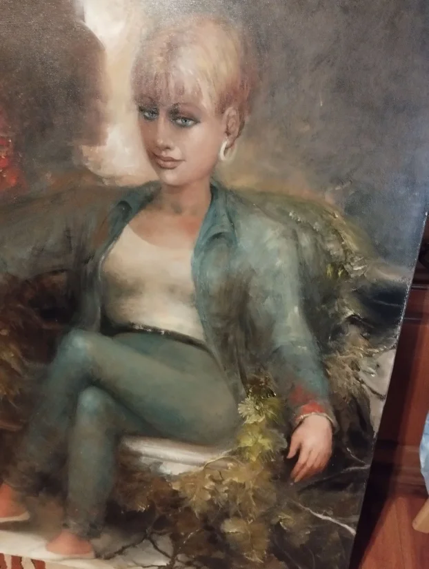 Hodi Ferenc-portret naslikao svoju zenu-120x90cm