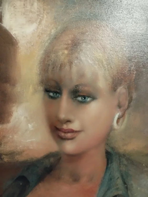 Hodi Ferenc-portret naslikao svoju zenu-120x90cm