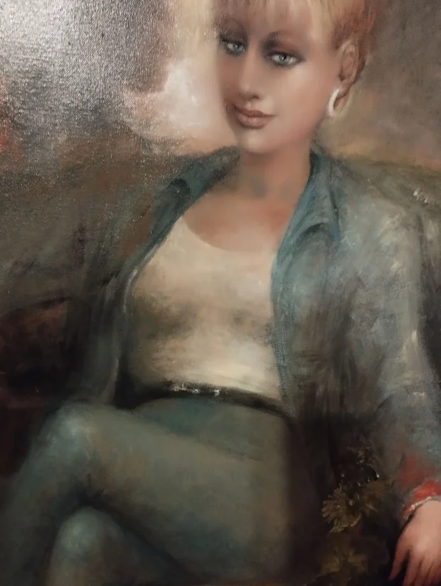 Hodi Ferenc-portret naslikao svoju zenu-120x90cm