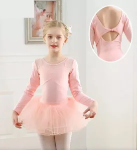Haljina za balet ples kostim bodi triko dugi rukav tutu