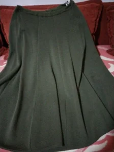 ženska suknja trikotaža XL maslinasto zelena