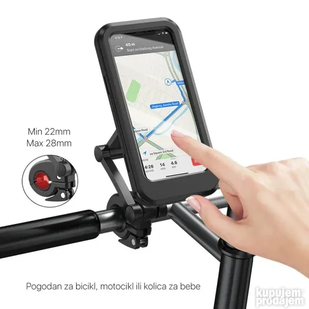 Vodootporni drzac za mobilni telefon za trtinet,bicikl,motor