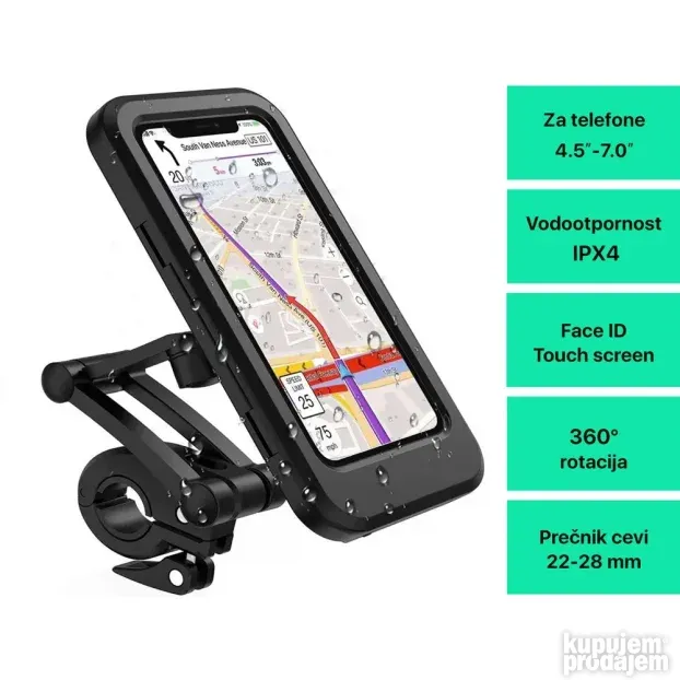 Vodootporni drzac za mobilni telefon za trtinet,bicikl,motor
