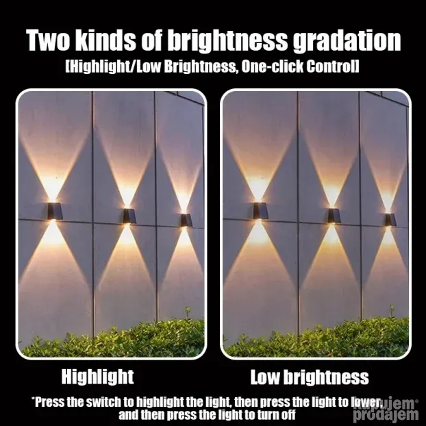SOLARNA ZIDNA LAMPA solarna lampa za dvoriste dekorativno