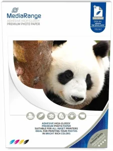 MediaRange 210 x 297mm Adhesive photo paper for inkjet print