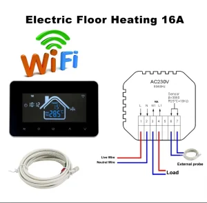 16a wifi termostat sa sondom tuya smartlife app
