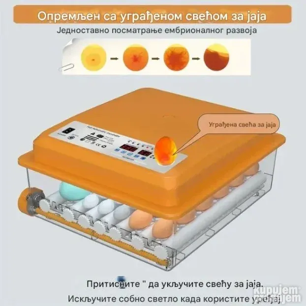 automatski inkubator sa okretanjem 36 jaja kokosjih