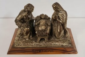 Prelepa stara verska posrebrena figura iz Jerusalima
