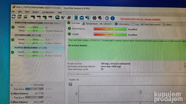 Hard disk za laptop 40gb (100% health) BR.5