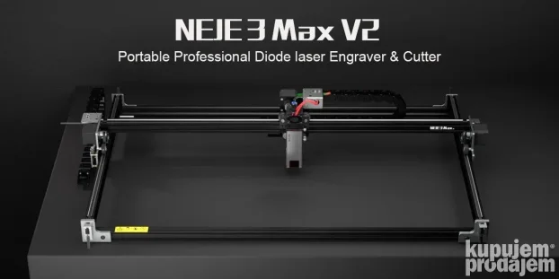 Neje 3Max-V2 profesional 20w/120w, CNC graver i rezac, Nov