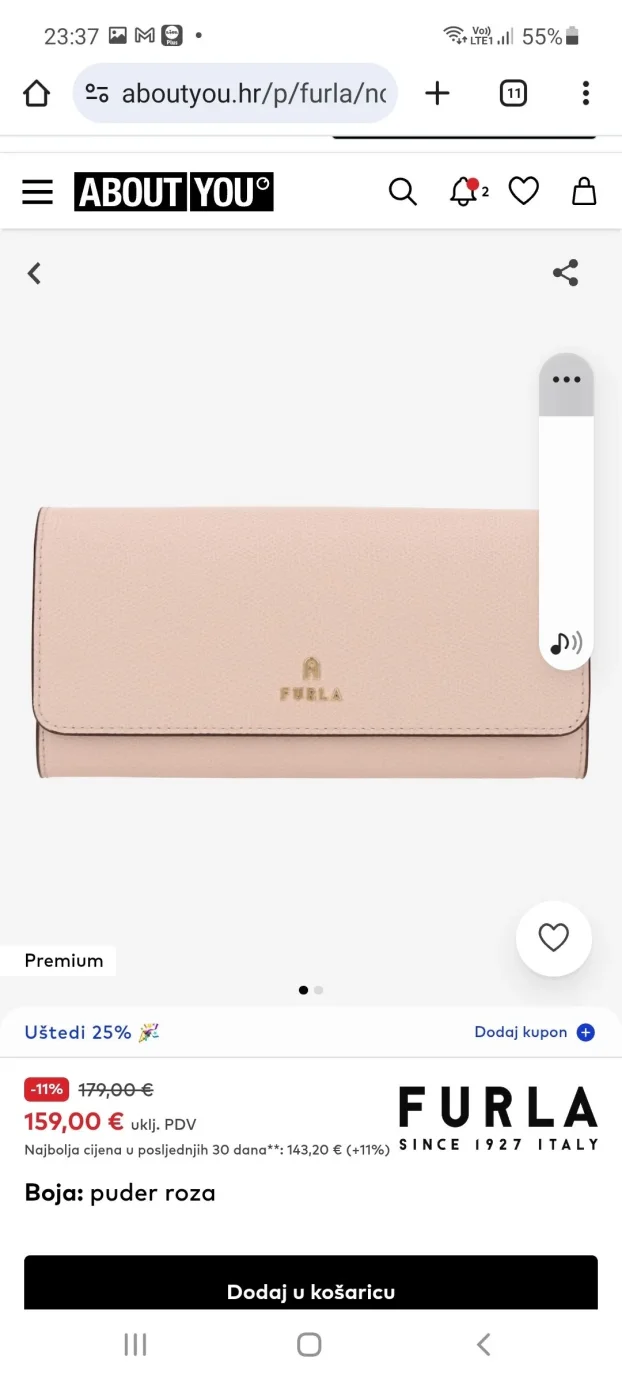 FURLA kozni  novcanik NOV nekoriscen Original