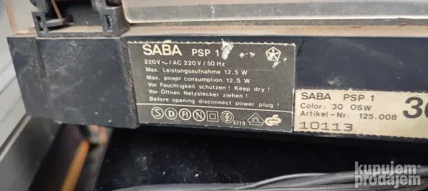 gramofon saba psp 1 za delove