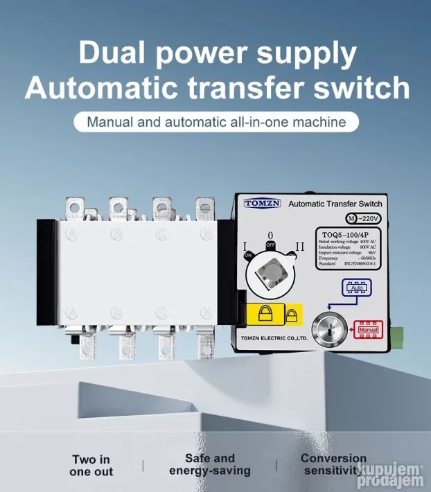 TOMZN Automatski prekidač (ATS) 4P 220V 250A/400A